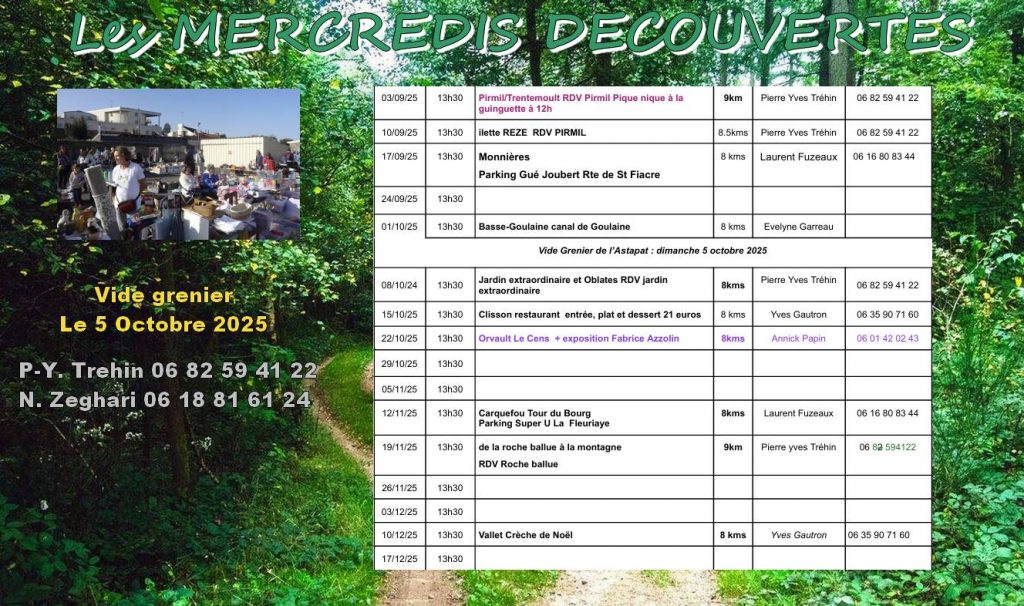 Les 2 sorties du mercredi 2025/2026 - ASTA Nantes
